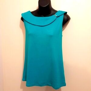 3 for $25- Rafaella Studio Turquoise Top, Size S